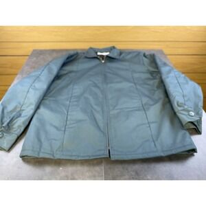 VTG Aramark Men's Quilted Green Work‎ Mechanic Industrial Jacket Size Large
